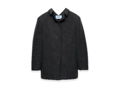PRADA Single-Breasted Shetland Wool Jacket "Gray"