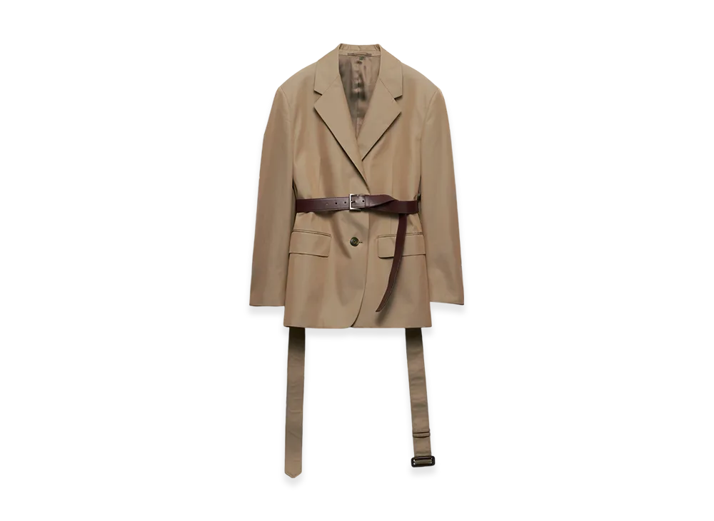 PRADA Women's Single Breasted Twill Jacket "Beige"
