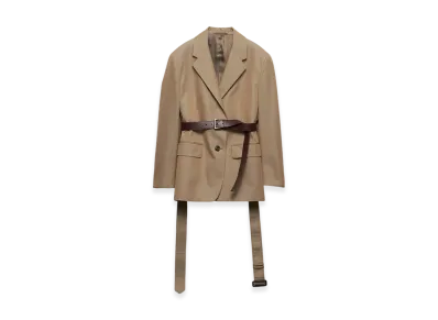 PRADA Women's Single Breasted Twill Jacket "Beige"
