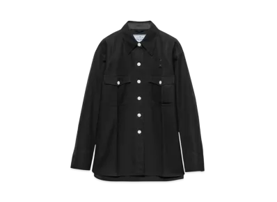 PRADA Women's Gabardine Shirt "Black"
