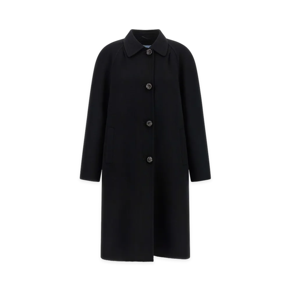 PRADA Women's Single-Breasted Coat "Black"