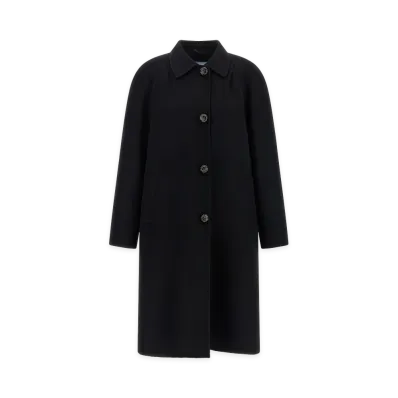PRADA Women's Single-Breasted Coat "Black"