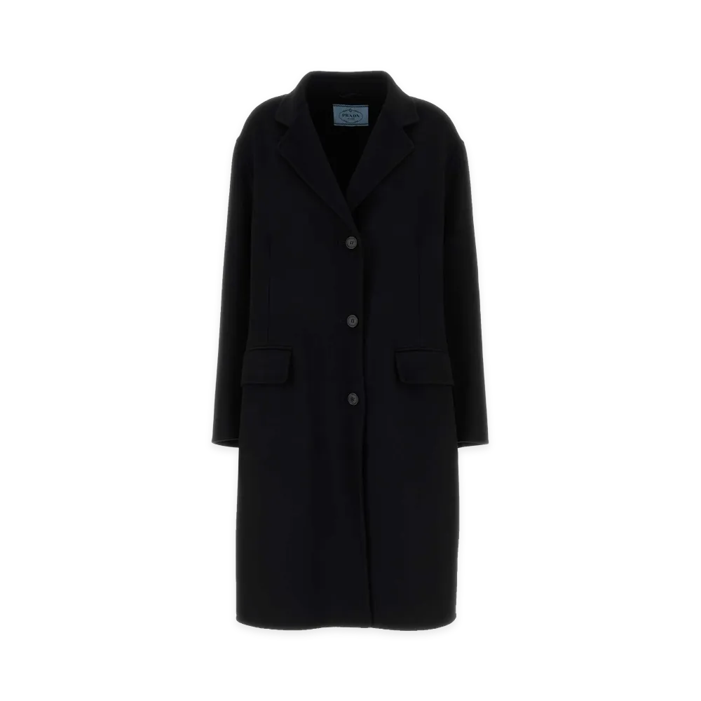 PRADA Women's Wool Blend Coat "Black"