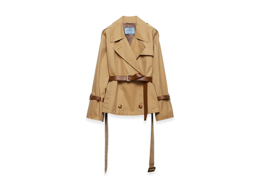 ［大人気！］PRADA トレンチジャケット P655RKSOOO14ZFF0151 1枚でキマる♪】PRADA コットンツイル トレンチジャケット