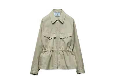 PRADA Women's Old Canvas Blouson Jacket "Green"
