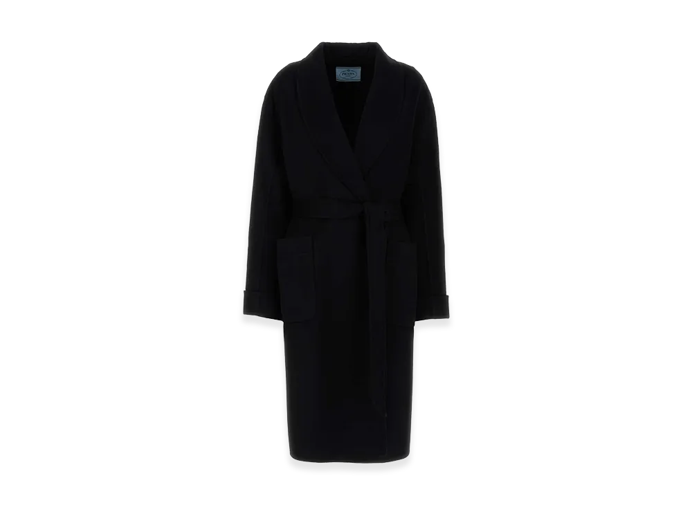 PRADA Women's Wool Blend Coat "Black"