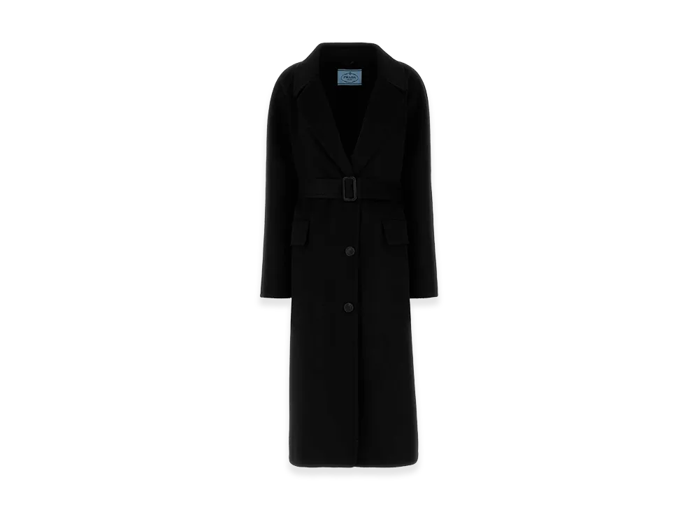 PRADA Women's Wool Blend Coat "Black"