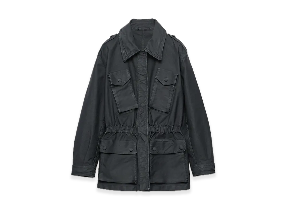 PRADA Old Cotton Safari Jacket "Silver Gray"