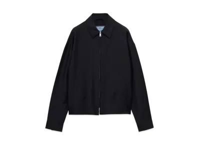 PRADA Women's Kid Mohair Blouson Jacket "Navy"