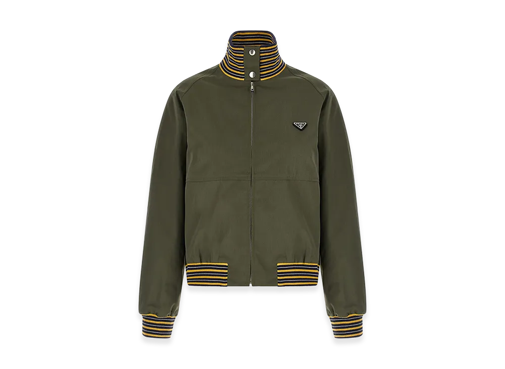 PRADA Women's Logo Bomber Jacket "Green"