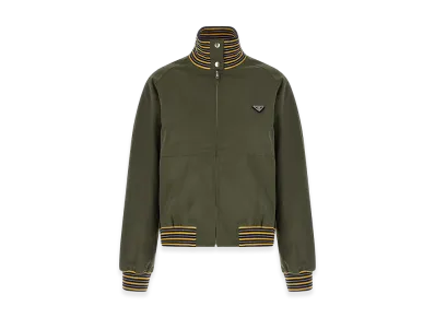 PRADA Women's Logo Bomber Jacket "Green"