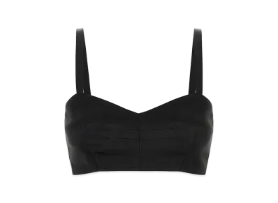 PRADA Women's Satin Crop-Top "Black"