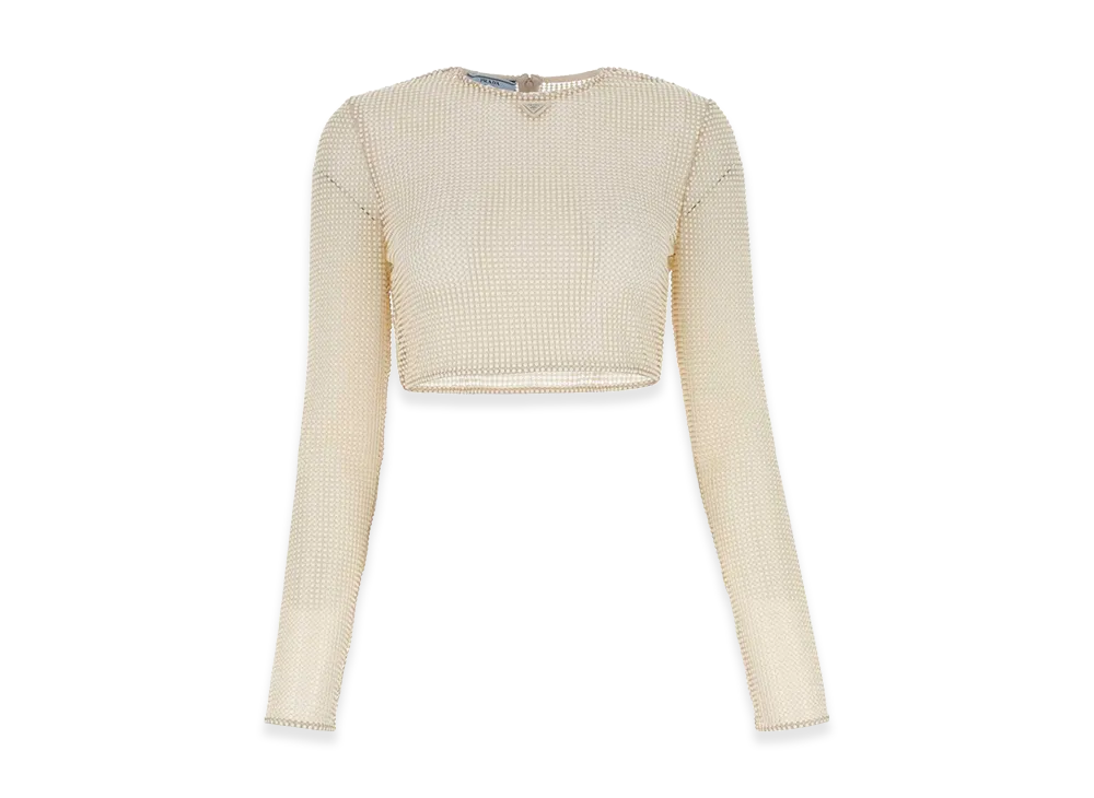 PRADA Women's Beads Top "White"