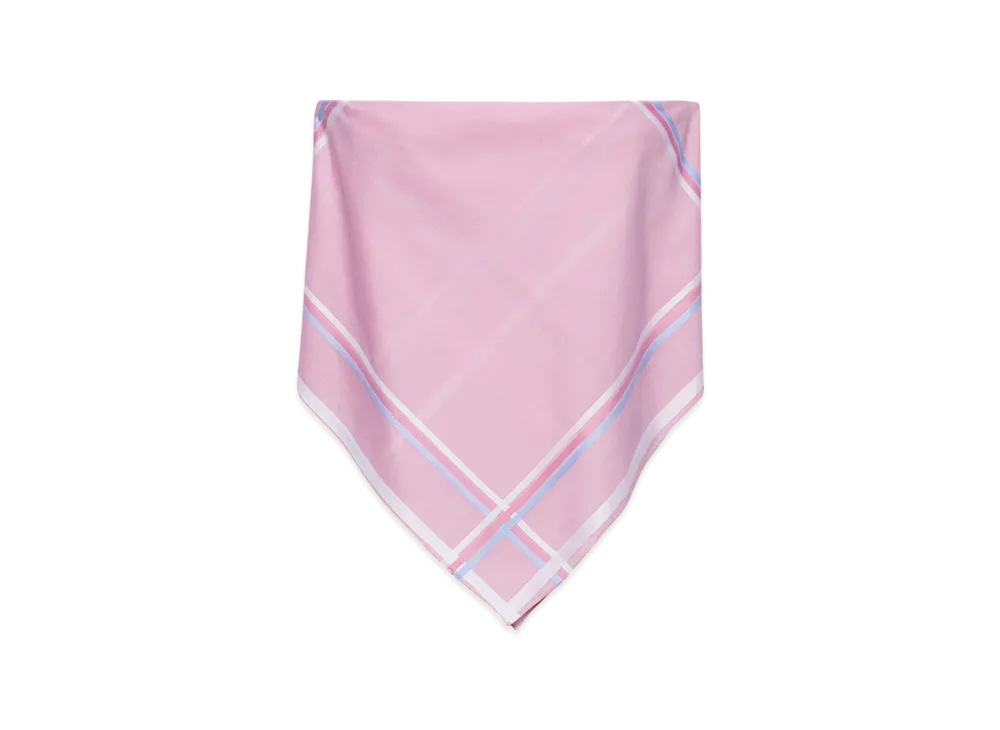 PRADA Women's Checked Cotton Bandana Top "Pink"