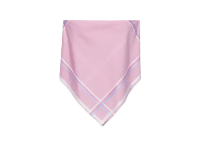 PRADA Women's Checked Cotton Bandana Top "Pink"