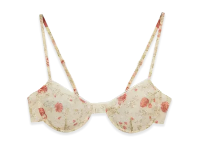 PRADA Women's Printed Nylonette Crop-Top "Red"