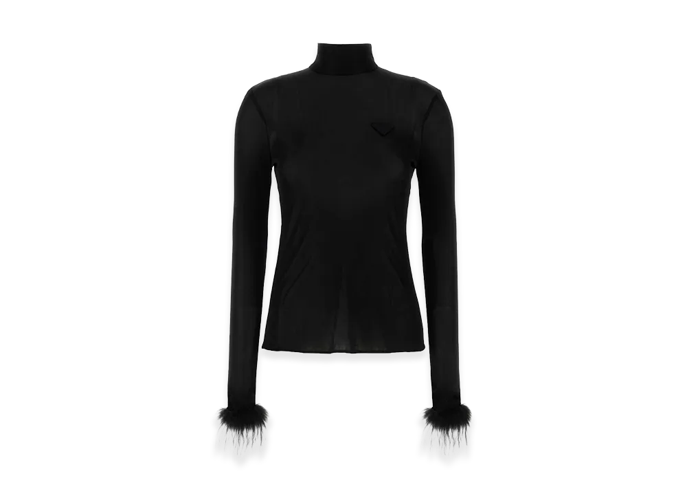 PRADA Women's Jersey Top "Black"