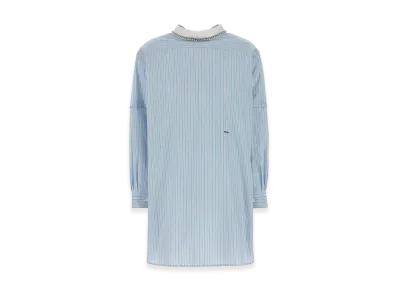 PRADA Women's Embroidepoplin Blouse "Stripped"