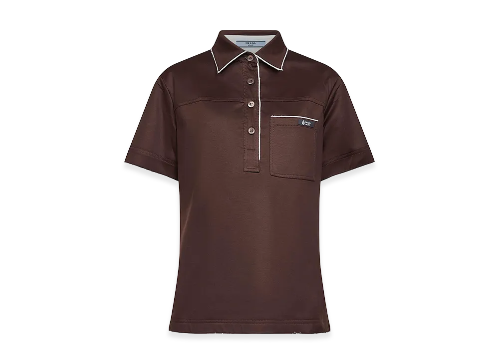 PRADA Women's Scotland Polo Shirt "Brown"