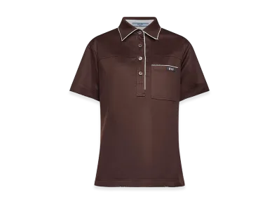 PRADA Women's Scotland Polo Shirt "Brown"