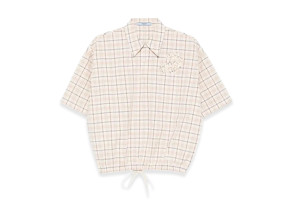 PRADA Wonen's Cropped Shirt "Beige"