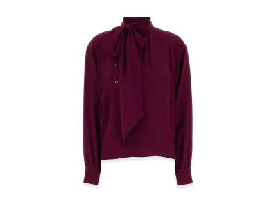 PRADA Women's Grape Crepe Blouse "Purple"