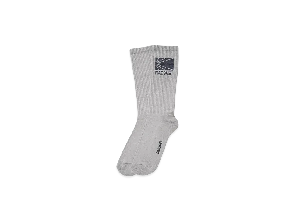 RASSVET MEN LOGO SOCKS KNIT "GREY"