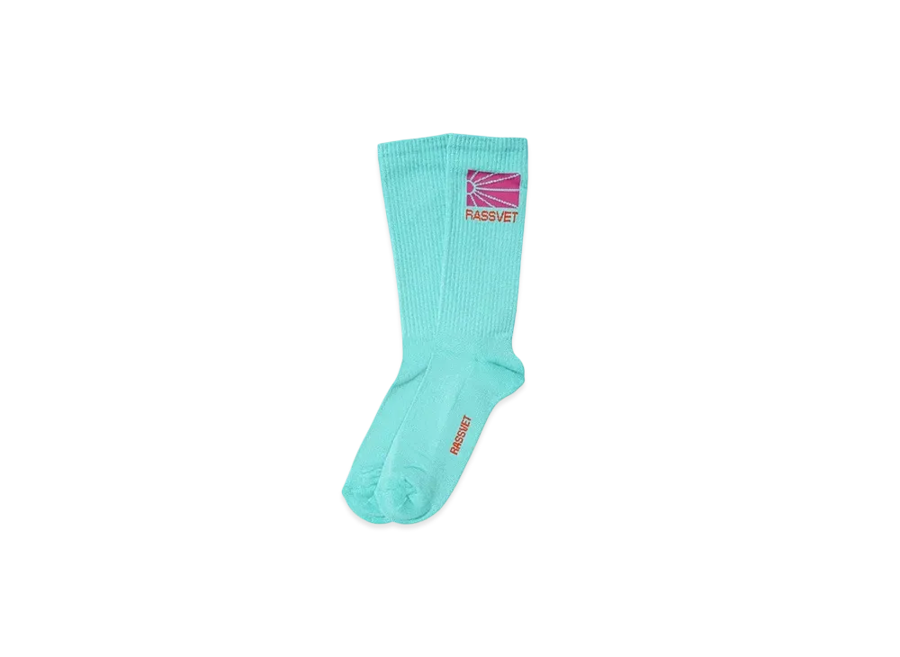 RASSVET MEN LOGO SOCKS KNIT "GREEN"