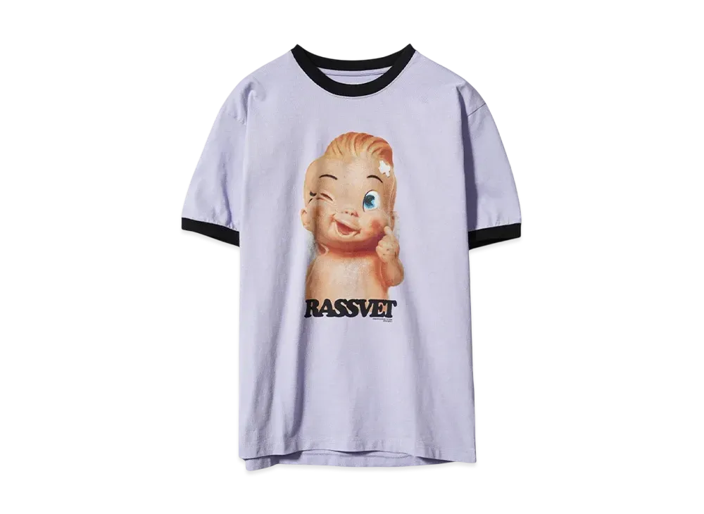 RASSVET MEN MERCI RINGER T-SHIRT KNIT "LAVENDER"