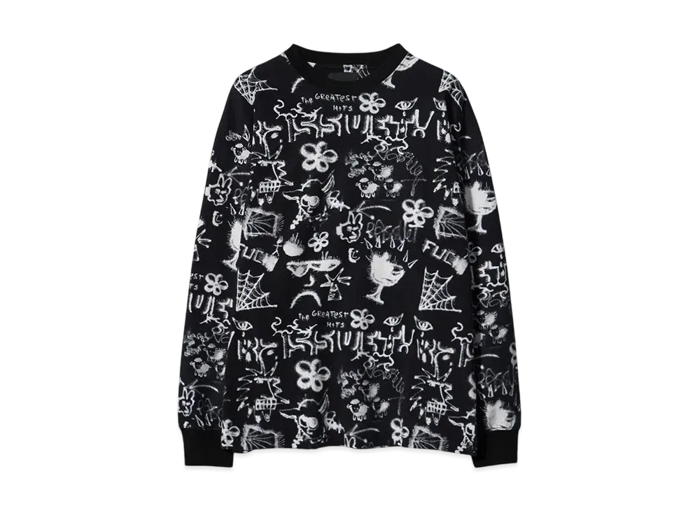 RASSVET MEN THOUGHTS LS KNIT "BLACK"