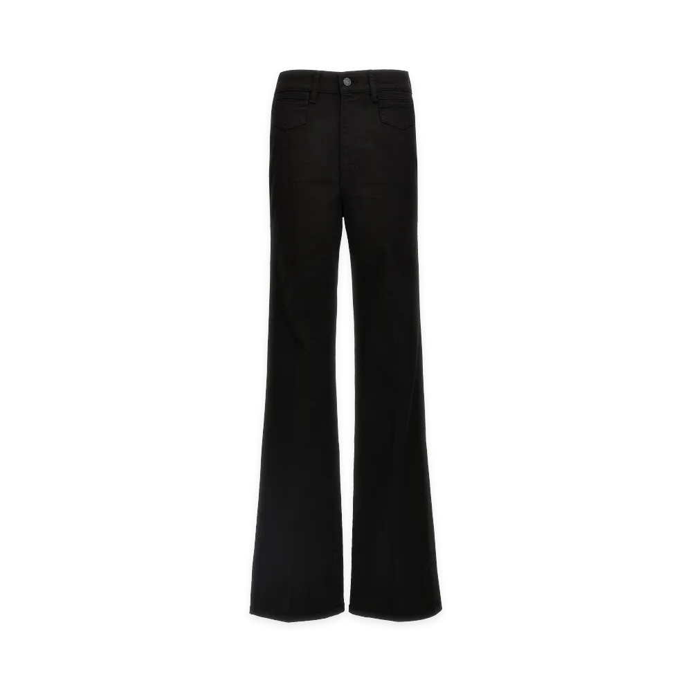 TOM FORD Women's Stretch Twill Denim Wide Flare Jeans "Black"