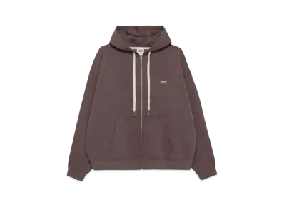 Paragraph Logo Badge Zip Hoodie "Brown"