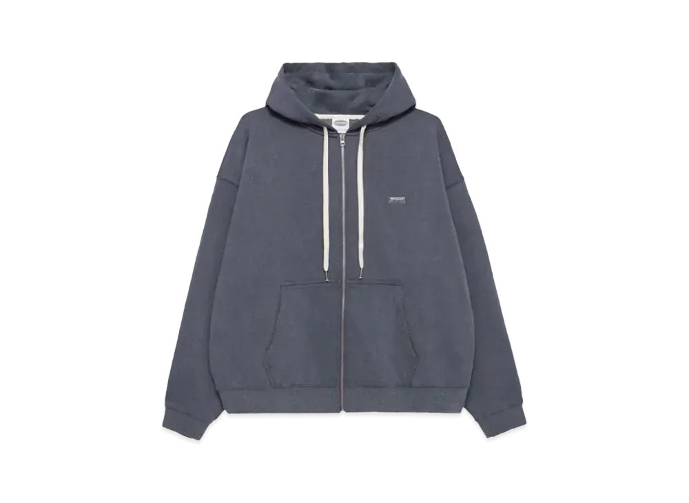 Paragraph Logo Badge Zip Hoodie "Navy"