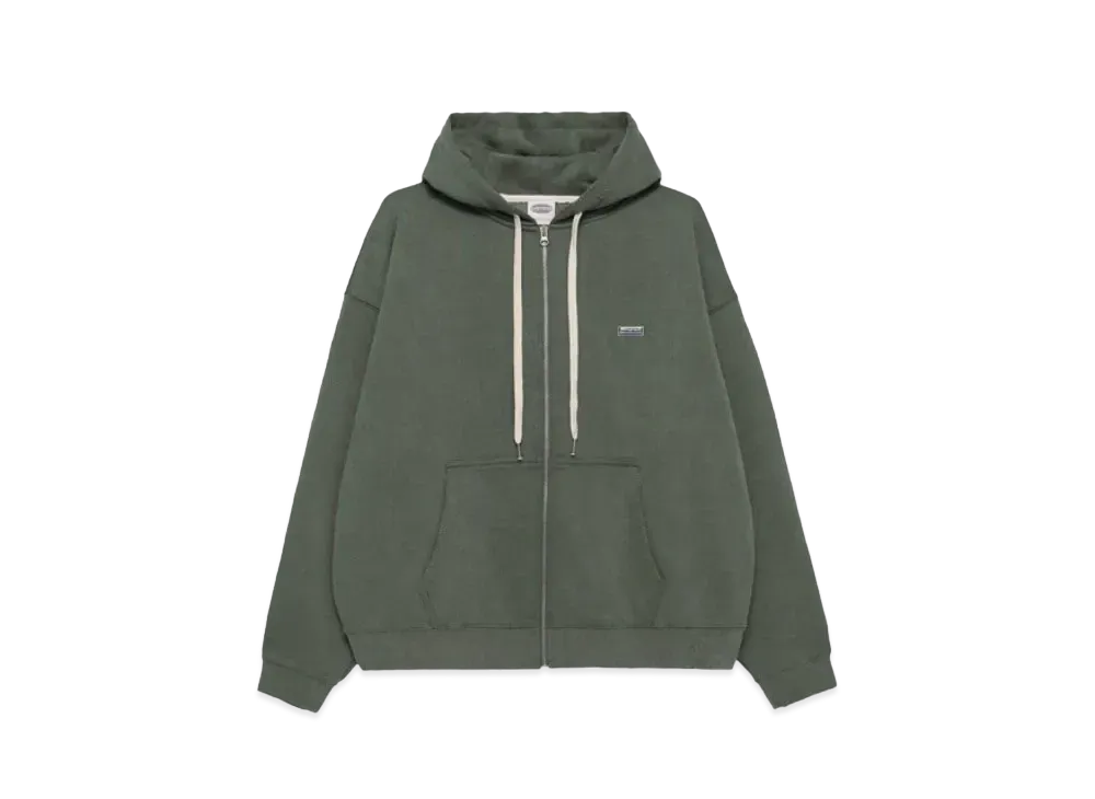 Paragraph Logo Badge Zip Hoodie "Green"
