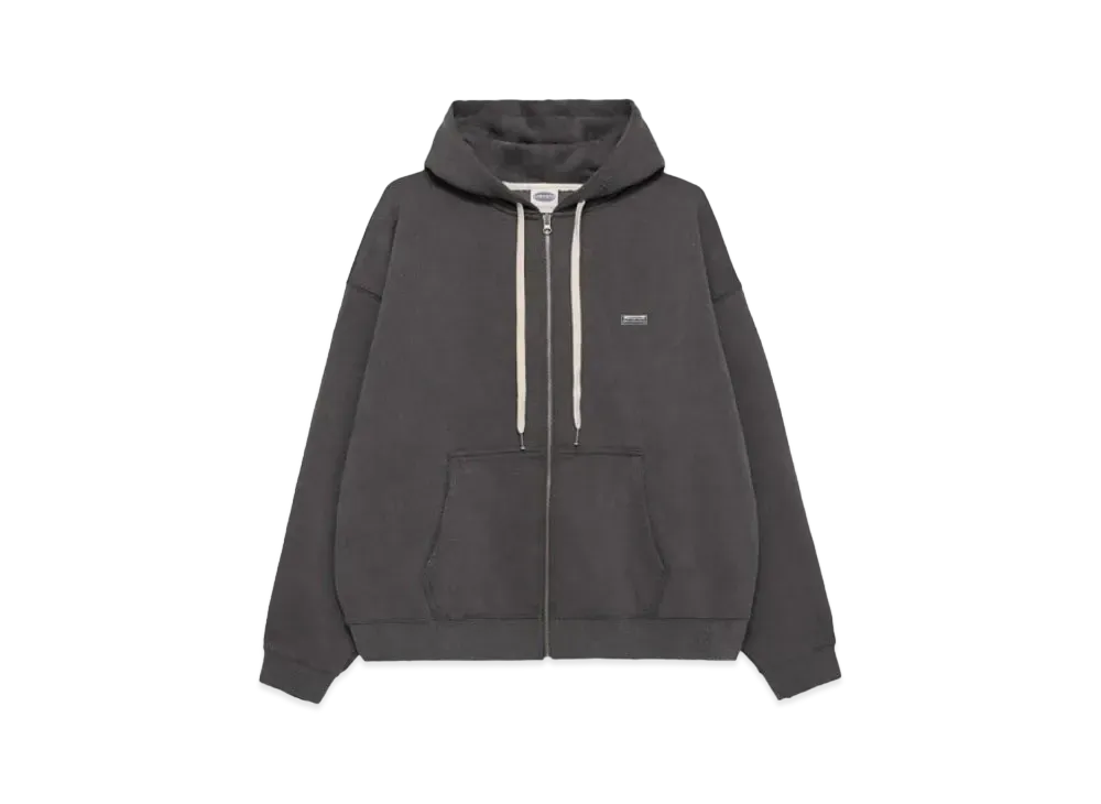 Paragraph Logo Badge Zip Hoodie "Charcoal"