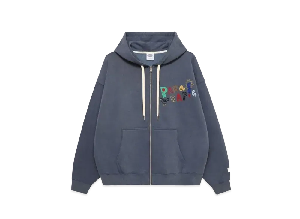 Paragraph Boucle Stitch Zip Hoodie "Navy"