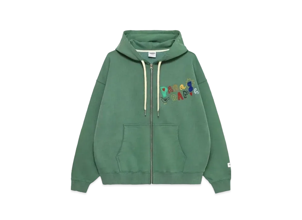 Paragraph Boucle Stitch Zip Hoodie "Green"