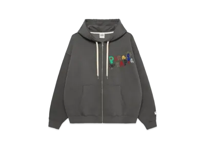 Paragraph Boucle Stitch Zip Hoodie "Charcoal"