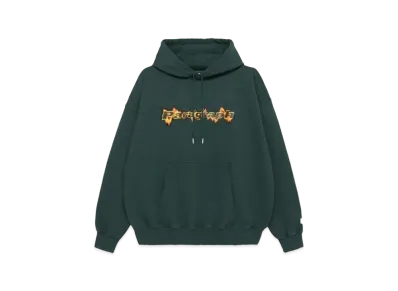 Paragraph Flame Graphic Hoodie "Green"