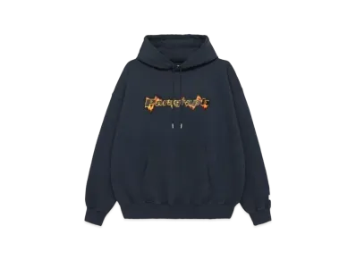 Paragraph Flame Graphic Hoodie "Navy"