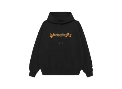 Paragraph Flame Graphic Hoodie "Black"