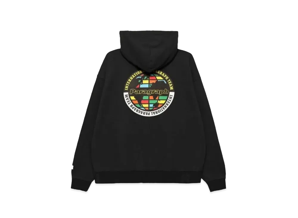 Paragraph Circle Map Zip Hoodie "Black"