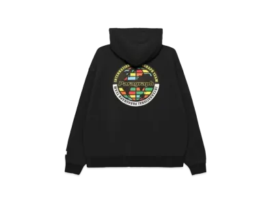 Paragraph Circle Map Zip Hoodie "Black"