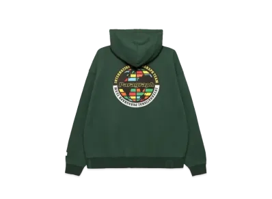 Paragraph Circle Map Zip Hoodie "Green"