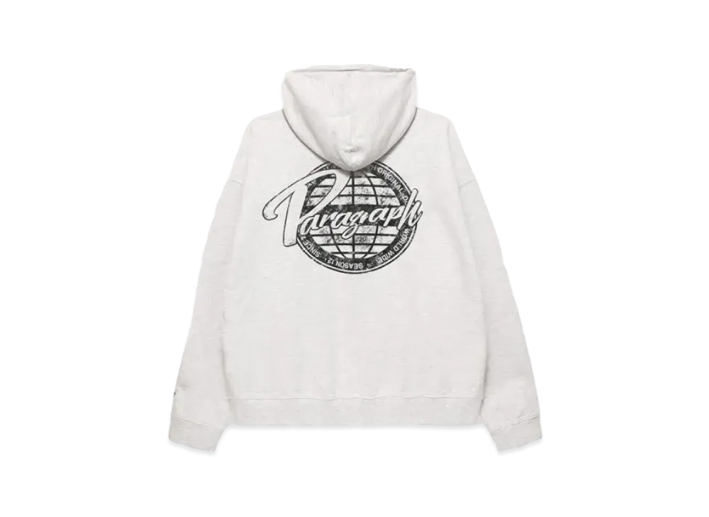 Paragraph Damaged Logo Zip Hoodie "Melange"