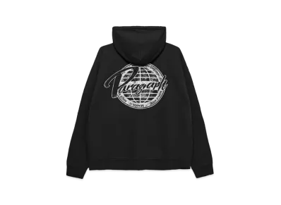 Paragraph Damaged Logo Zip Hoodie "Black"
