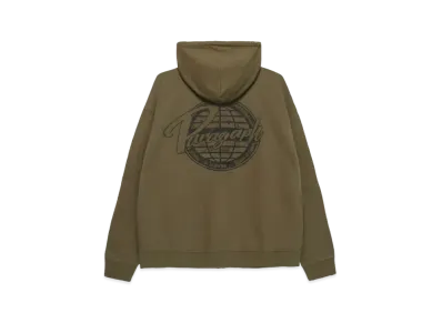 Paragraph Damaged Logo Zip Hoodie "Khaki"