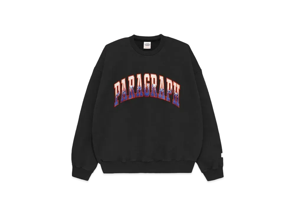 Paragraph Flame Logo Crew "Black"
