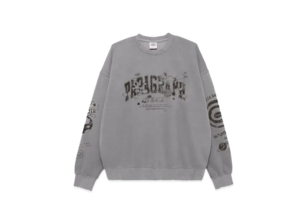 Paragraph Damaged Happy Smile Crew "Grey"