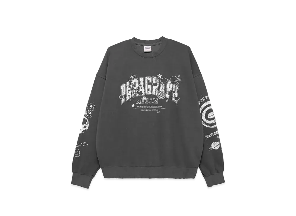 Paragraph Damaged Happy Smile Crew "Charcoal"